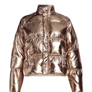 Mother Pillow Talk Metallic Puffer Jacket | Medium